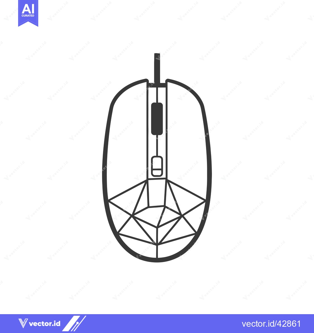 Premium Vector dari Geometric Design of a Computer Mouse