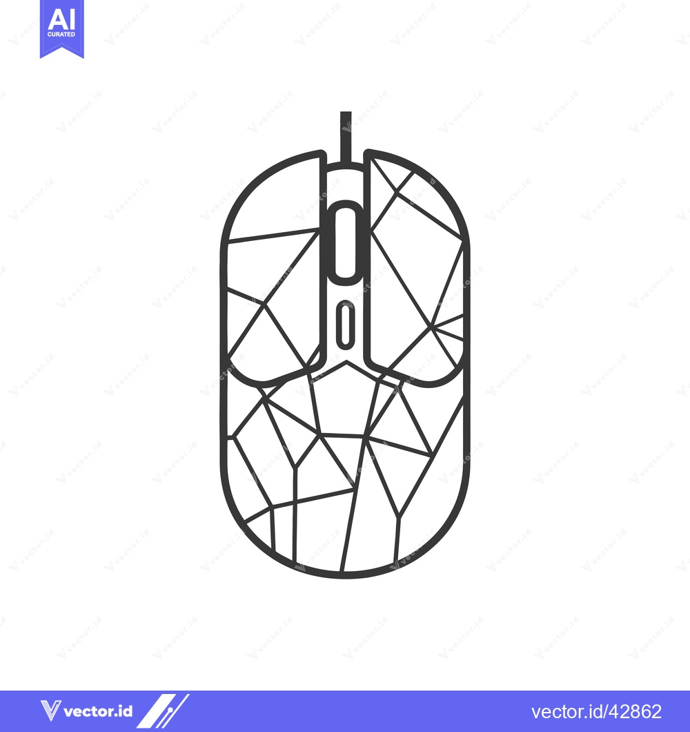 Premium Vector dari Geometric Design of a Computer Mouse