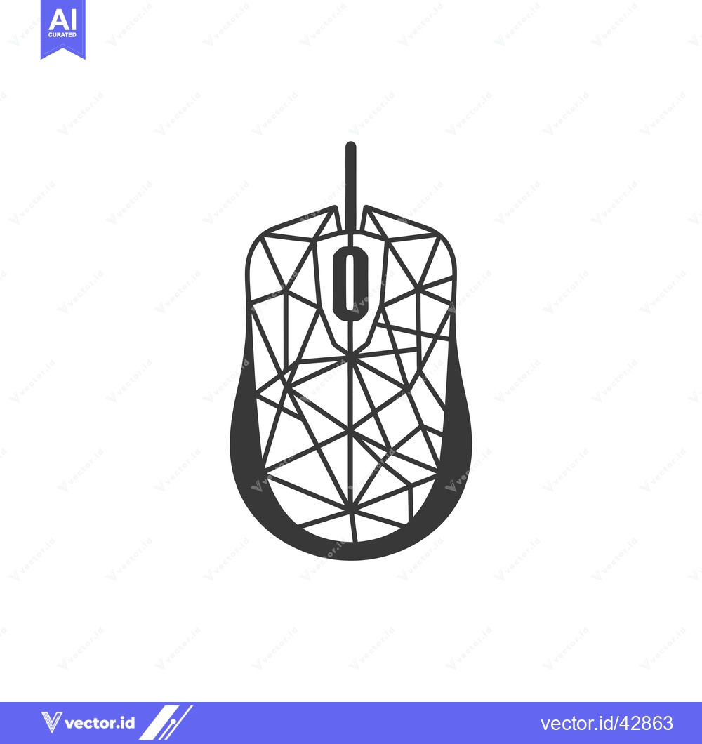 Premium Vector dari Geometric Design of a Computer Mouse