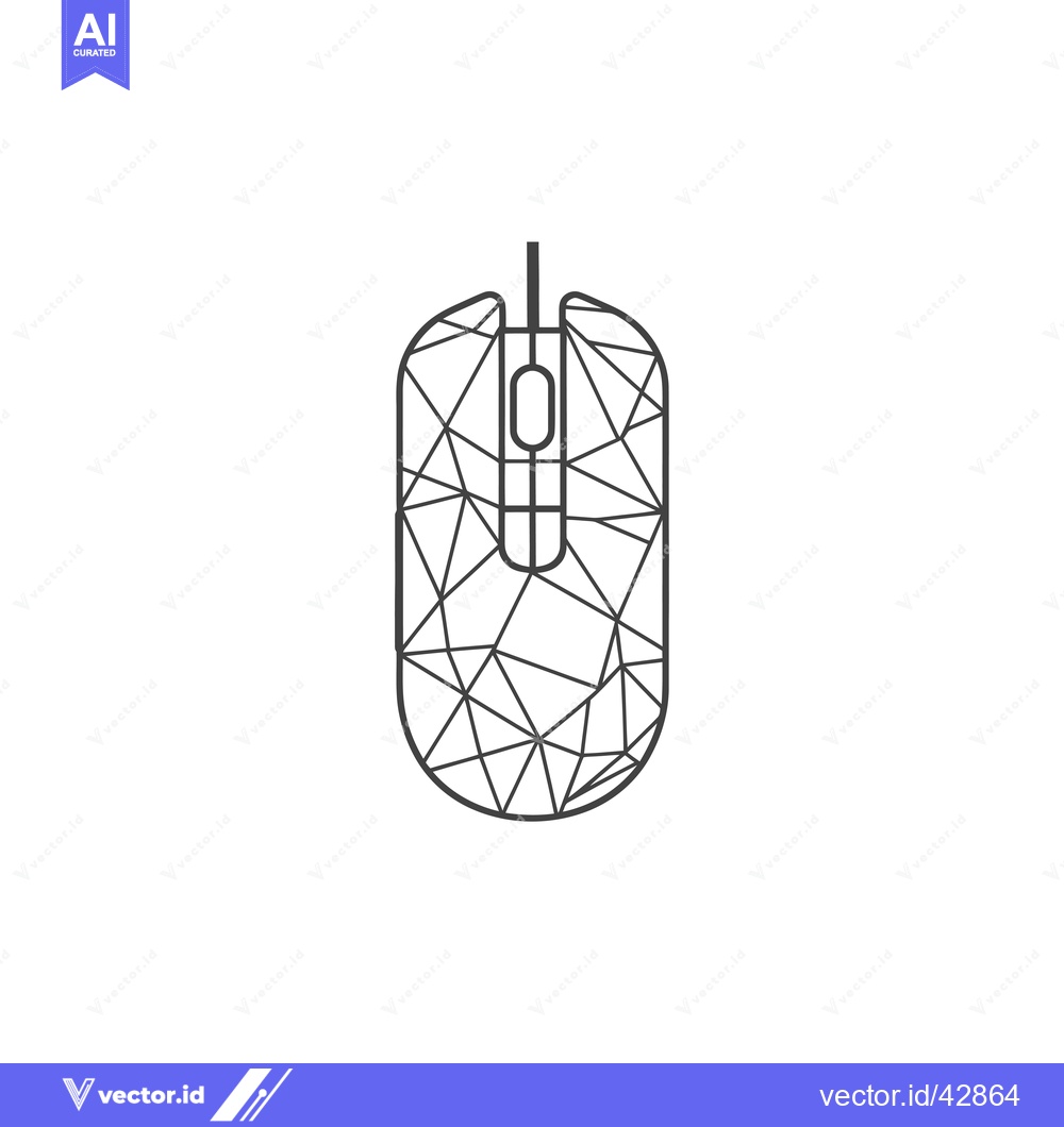 Premium Vector dari Geometric Design of a Computer Mouse