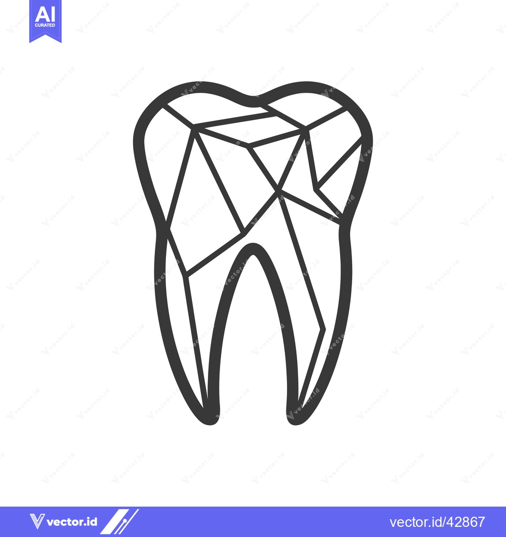 Premium Vector dari Geometric Design of a Single Tooth