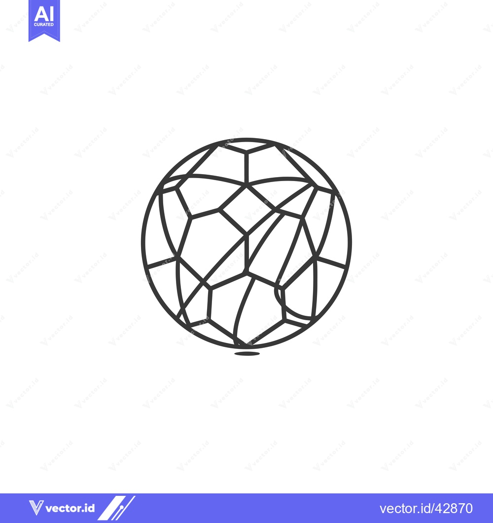 Premium Vector dari Geometric Design of a Sphere with Interconnected Lines