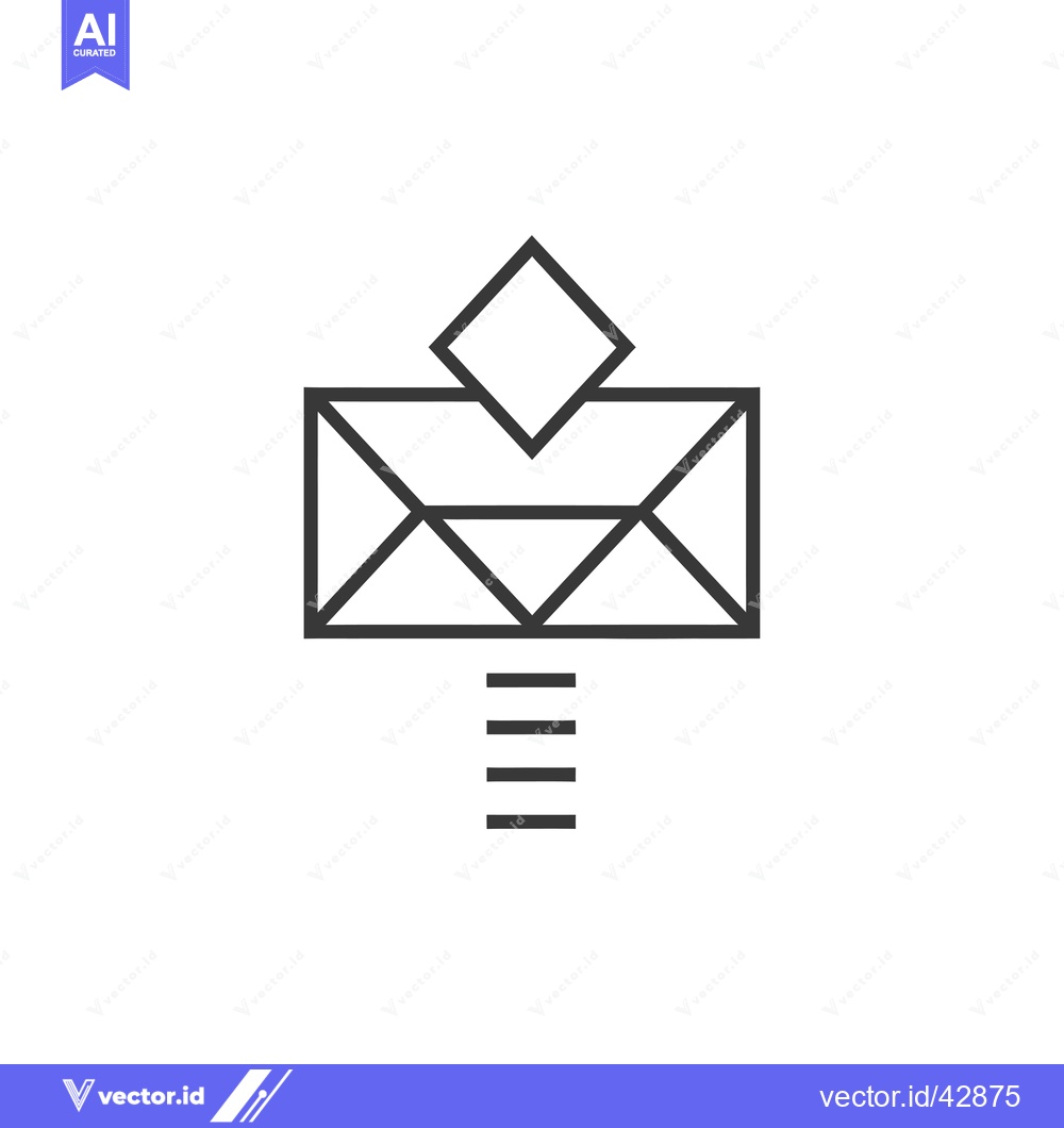 Premium Vector dari Geometric Design with Diamond, Envelope, and Lines