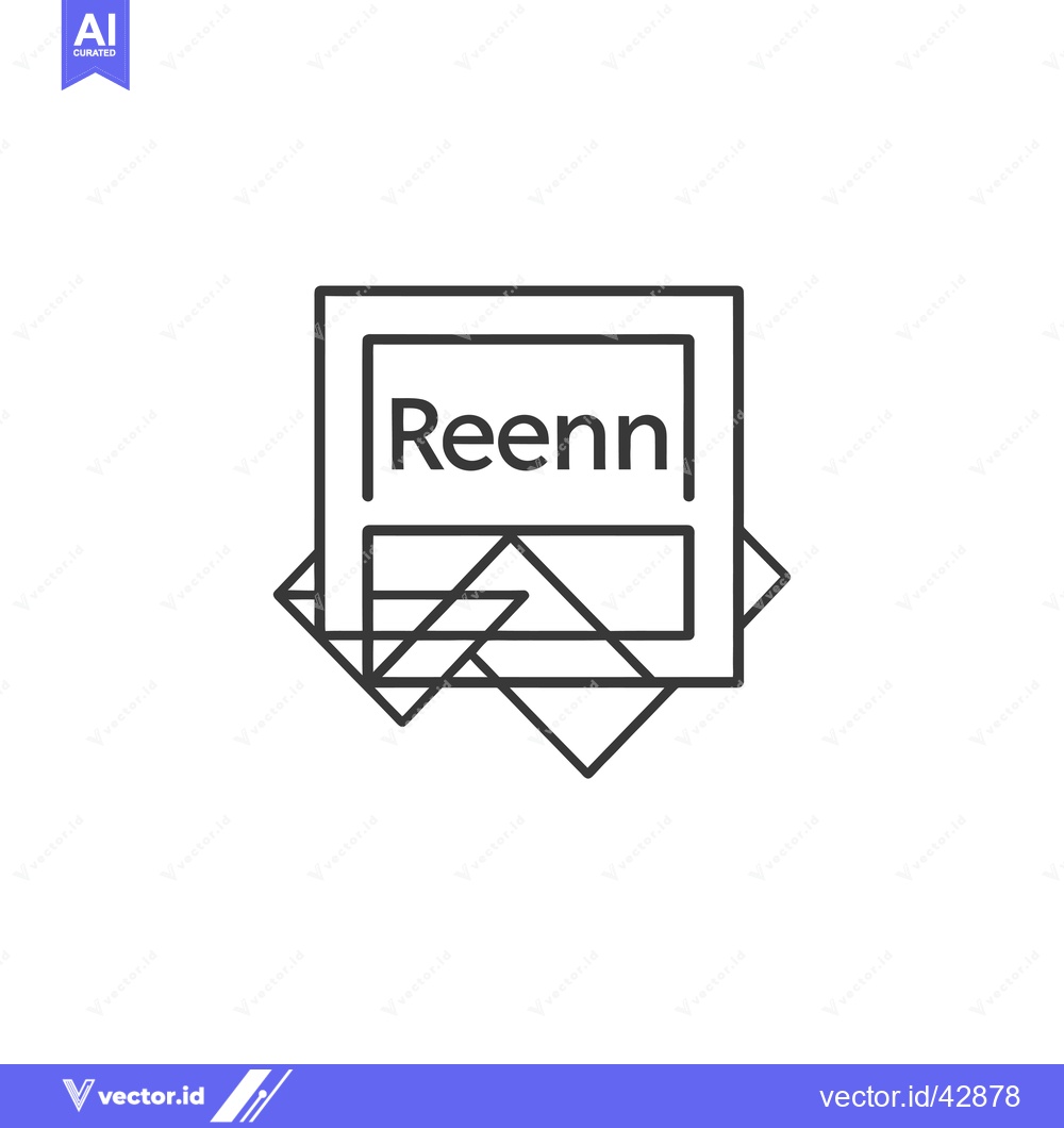 Premium Vector dari Geometric Design with the Word "Reenn"