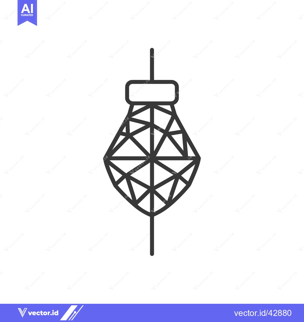 Premium Vector dari Geometric Diamond Hanging from a String