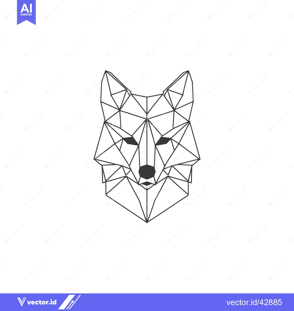 Premium Vector dari Geometric Fox Head Design