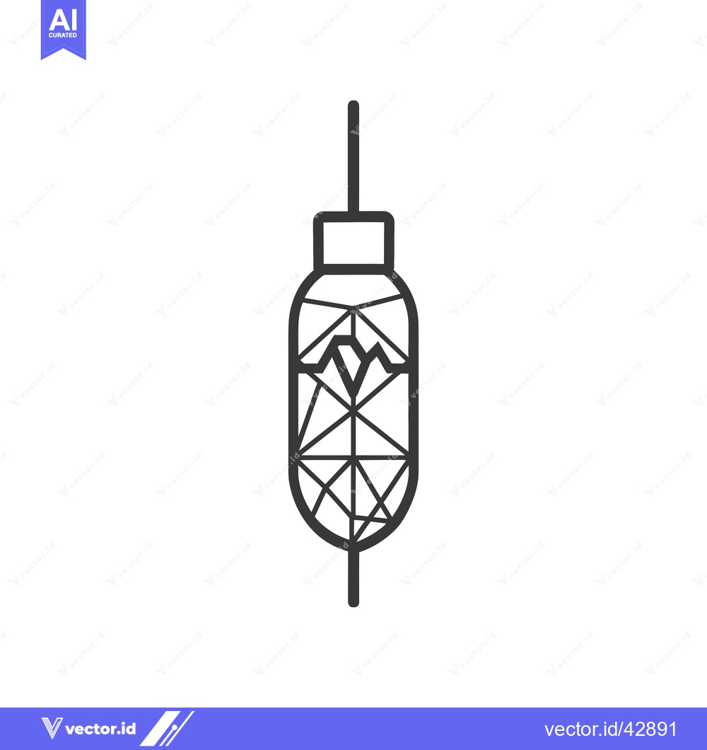 Premium Vector of Geometric Hanging Light Bulb Illustration