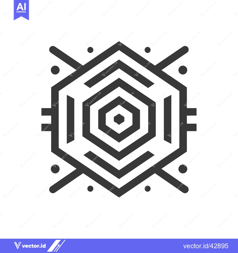 Premium Vector dari Geometric Hexagon Pattern with Dots and Lines