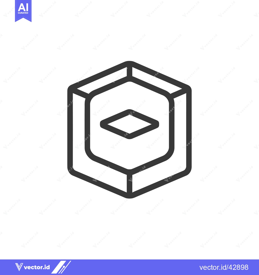 Premium Vector of Geometric Hexagon with a Diamond Inside