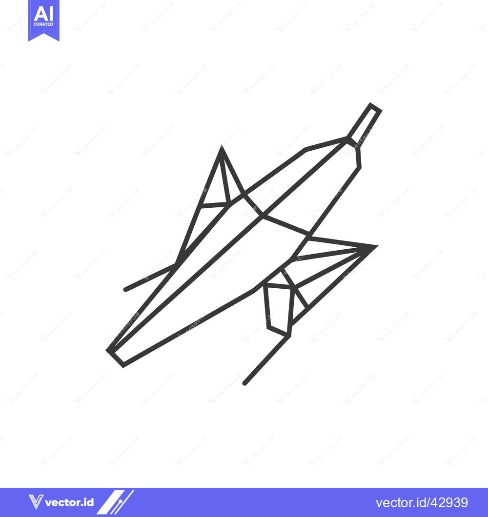 Premium Vector of Geometric Line Art Illustration of a Banana