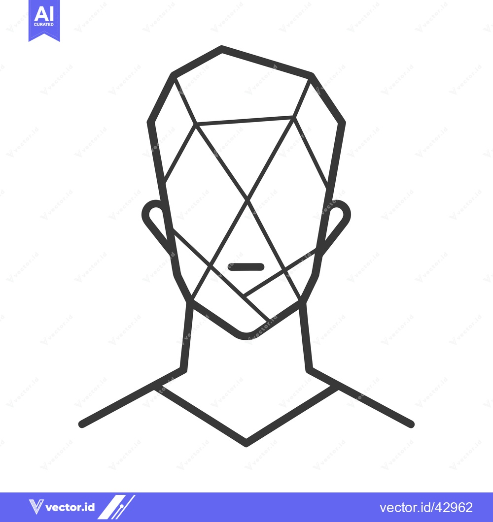Premium Vector dari Geometric Line Art Illustration of a Human Head