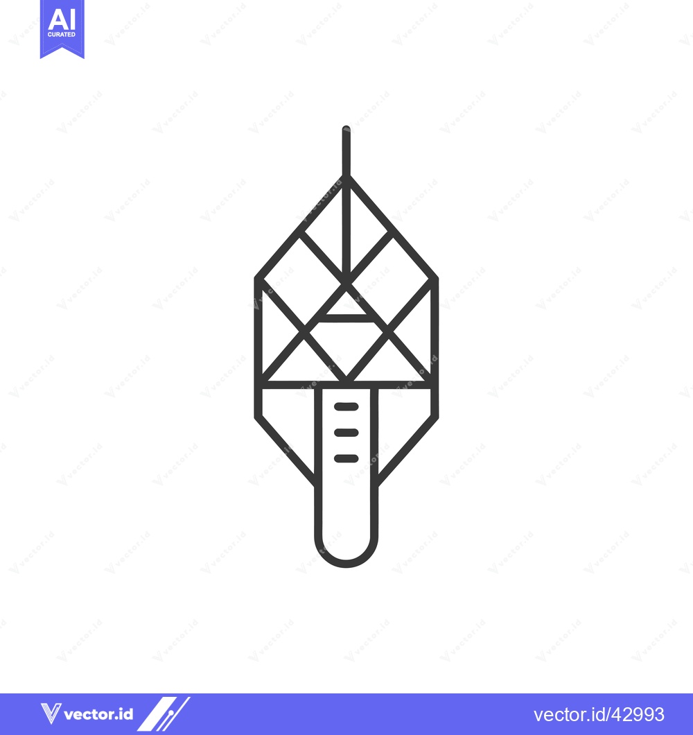 Premium Vector dari Geometric Line Art Illustration of a Tall Building