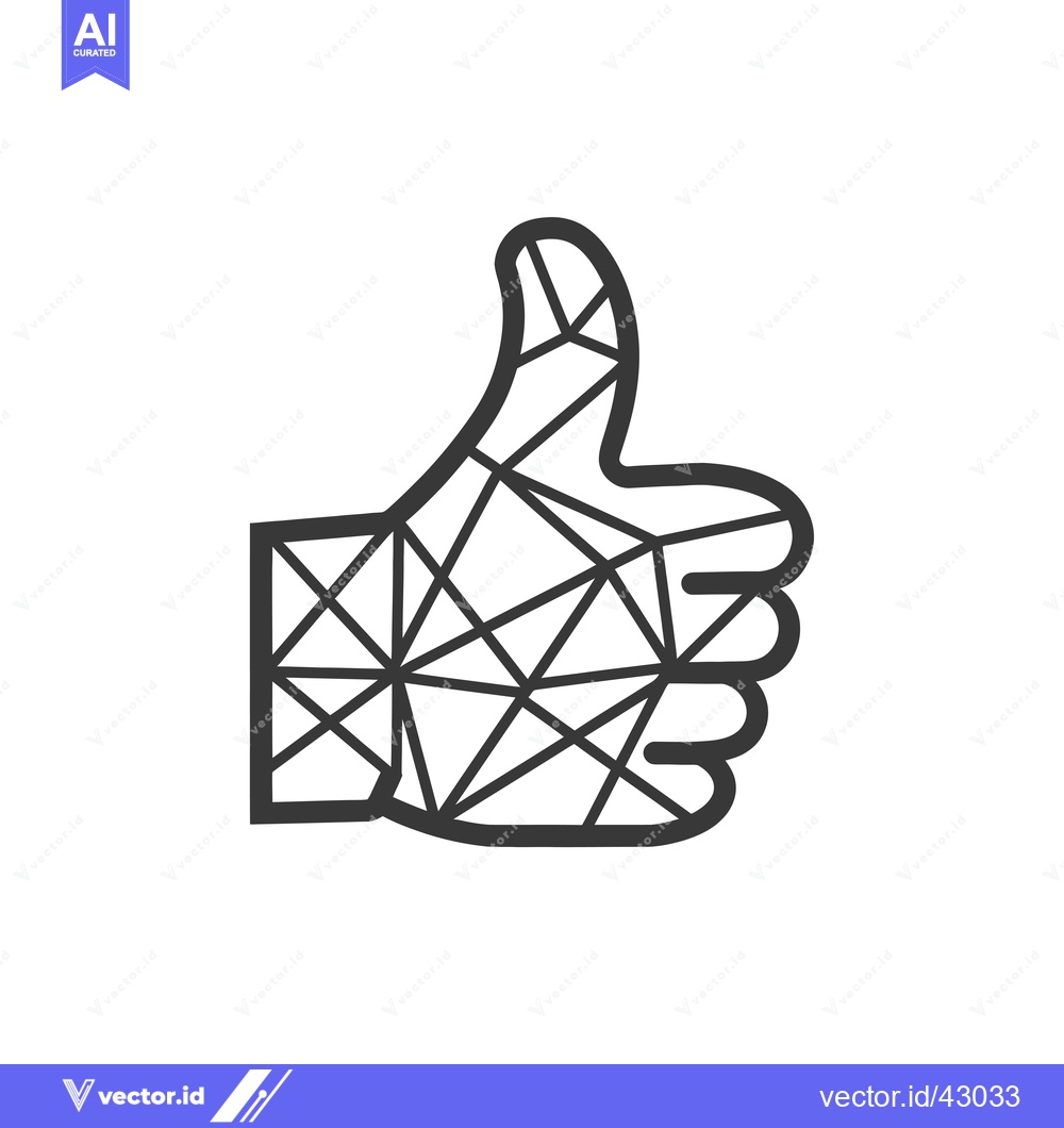 Premium Vector dari Geometric Line Art Thumbs Up Hand Gesture