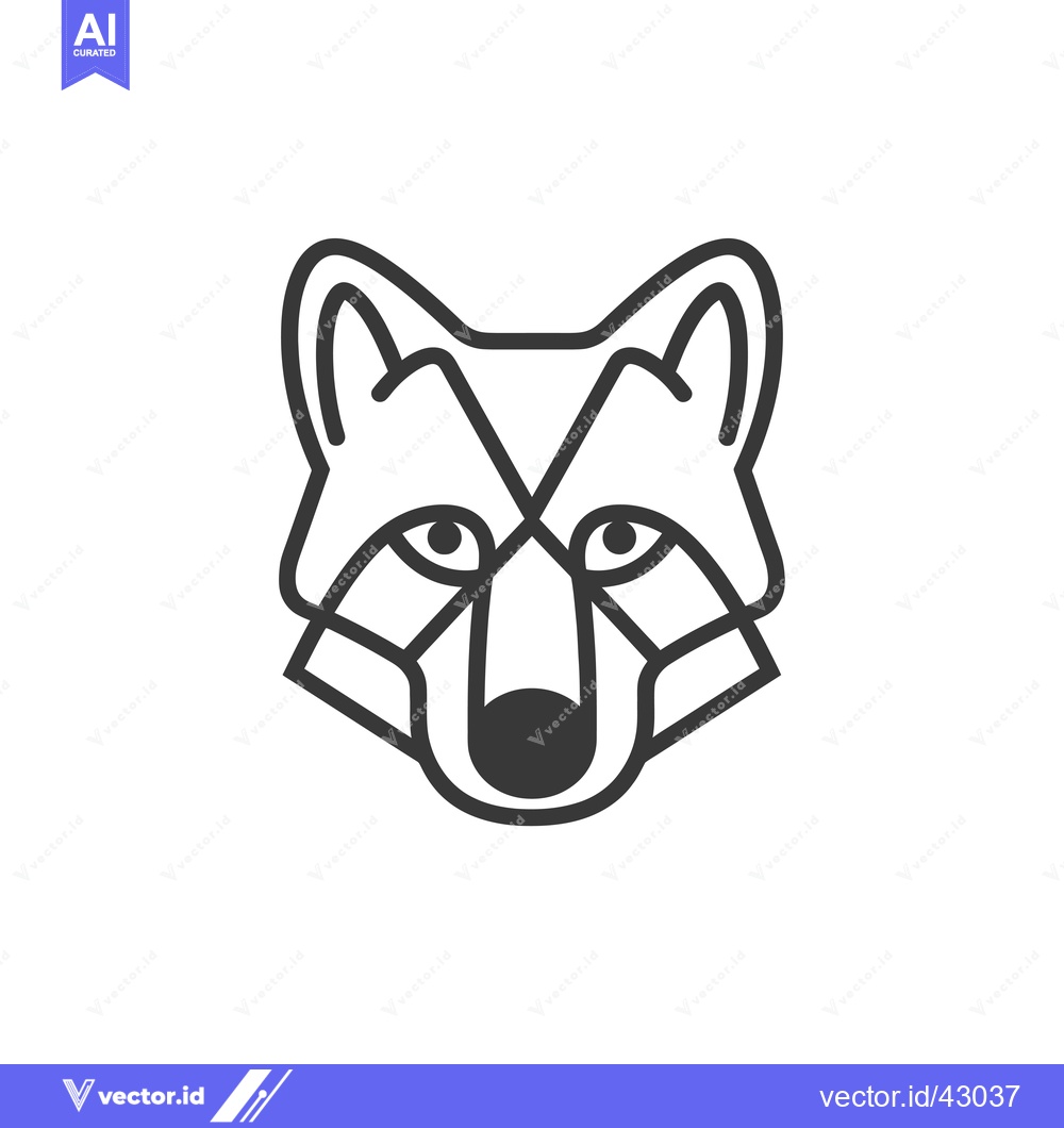 Premium Vector dari Geometric Line Art Wolf Head
