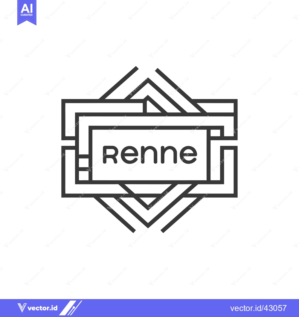 Premium Vector dari Geometric Logo with the Word "Renne" Inside