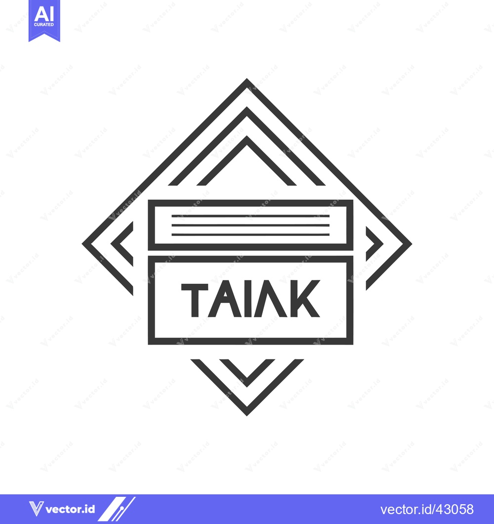 Premium Vector of Geometric Logo with the Word "TAI?K" Inscribed