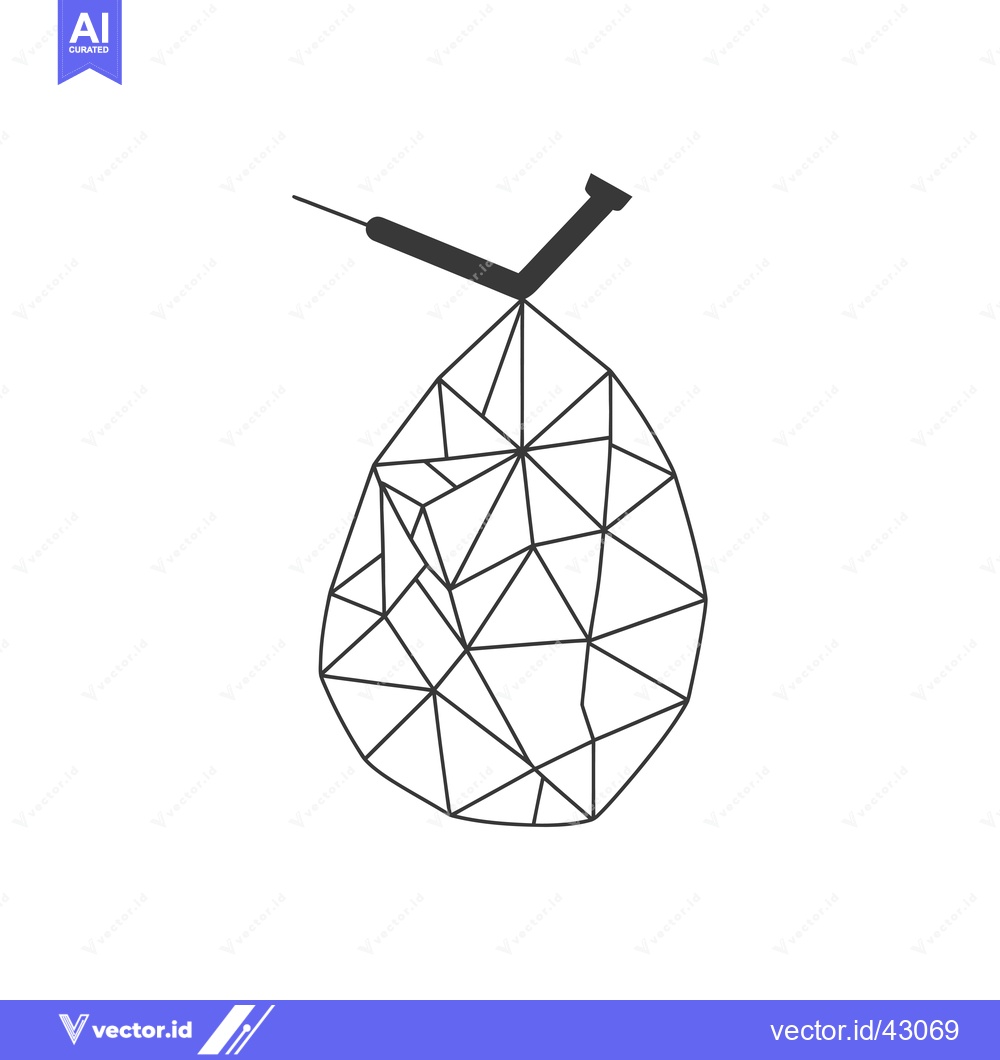 Premium Vector dari Geometric Net Suspended from a Hook
