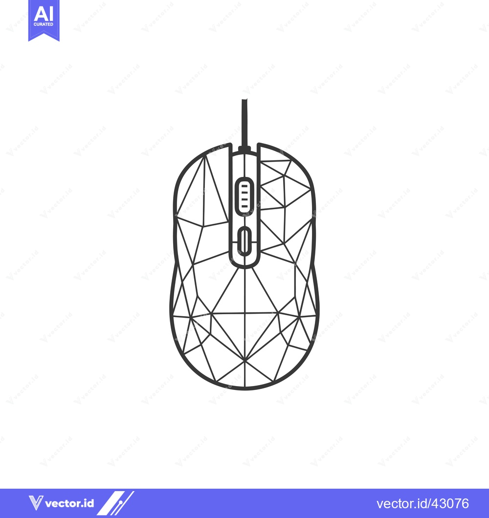 Premium Vector dari Geometric Outline of a Computer Mouse