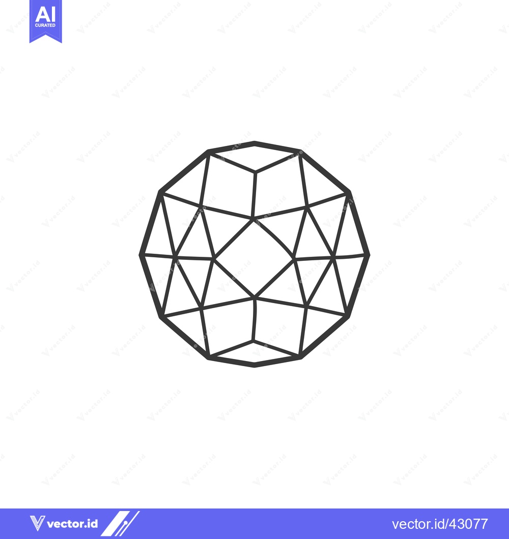 Premium Vector dari Geometric Outline of a Diamond Shape
