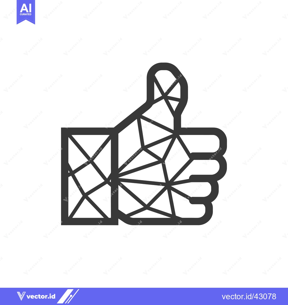 Premium Vector dari Geometric Outline of a Hand Giving a Thumbs Up