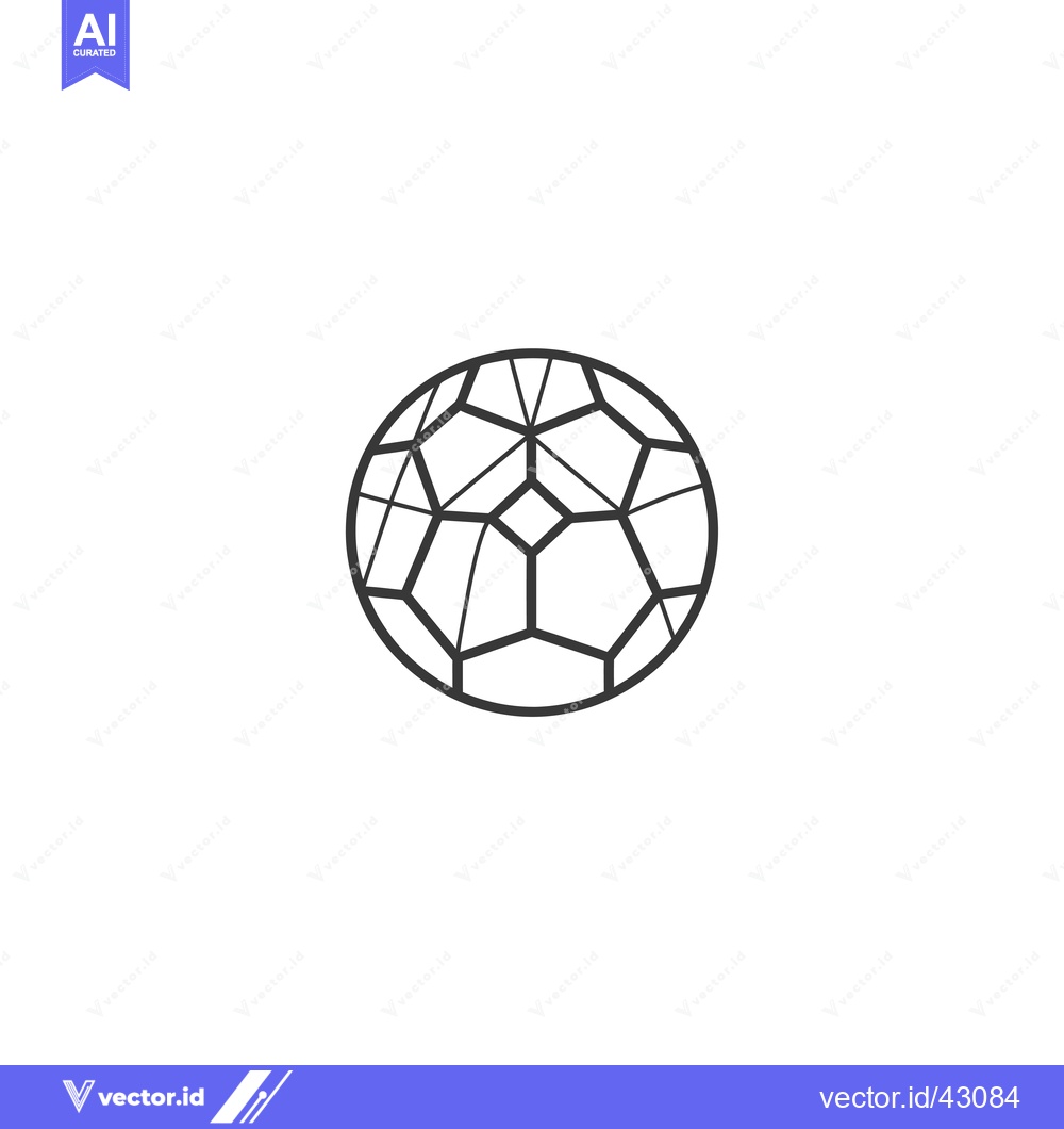 Premium Vector dari Geometric Outline of a Soccer Ball