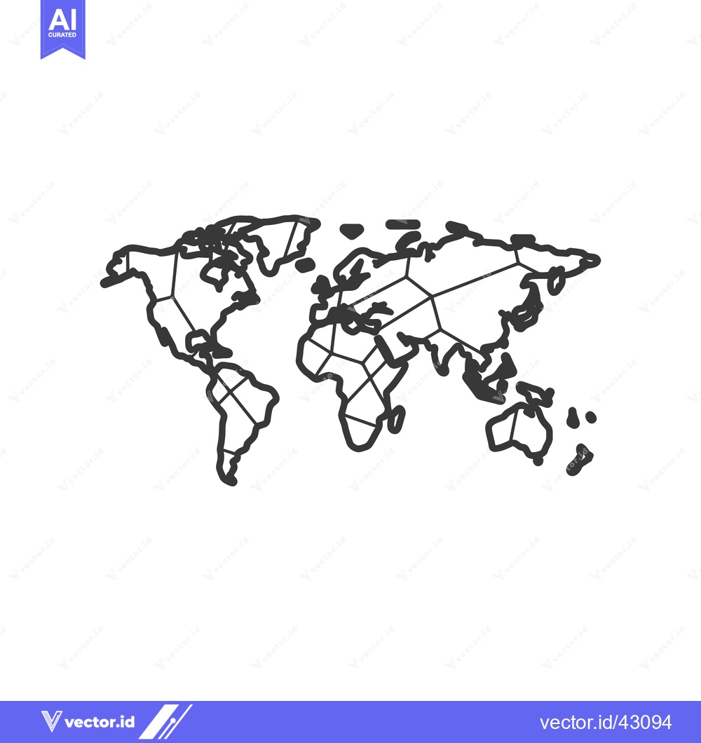 Premium Vector dari Geometric Outline of the World Map