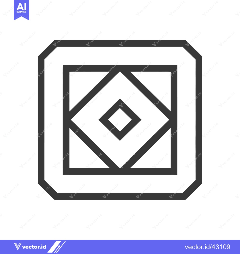 Premium Vector of Geometric Pattern with Concentric Squares and Octagon