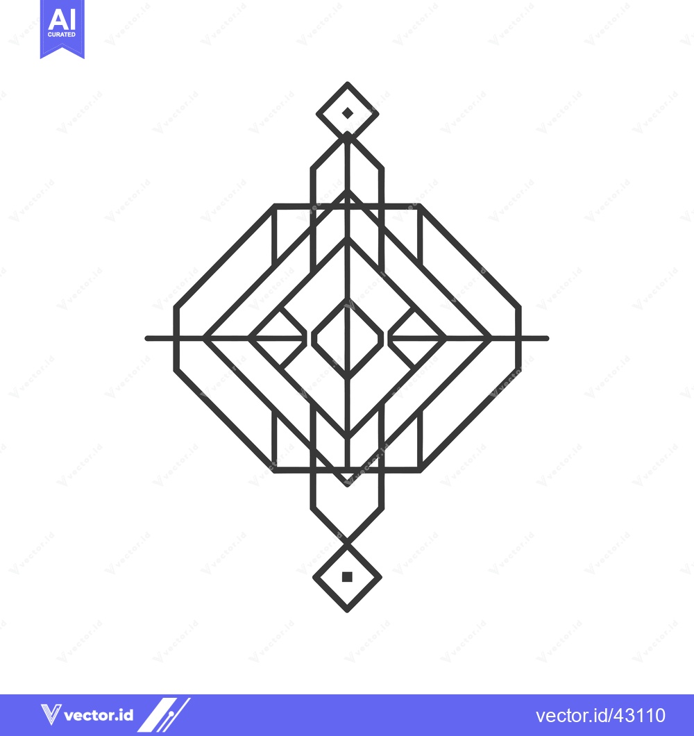 Premium Vector dari Geometric Pattern with Interlocking Squares and Diamonds