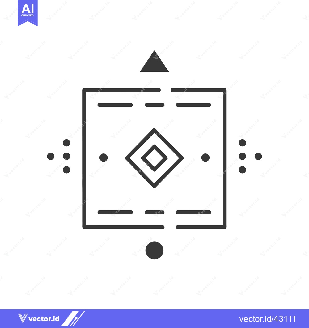 Premium Vector dari Geometric Pattern with Square, Triangle, and Dots