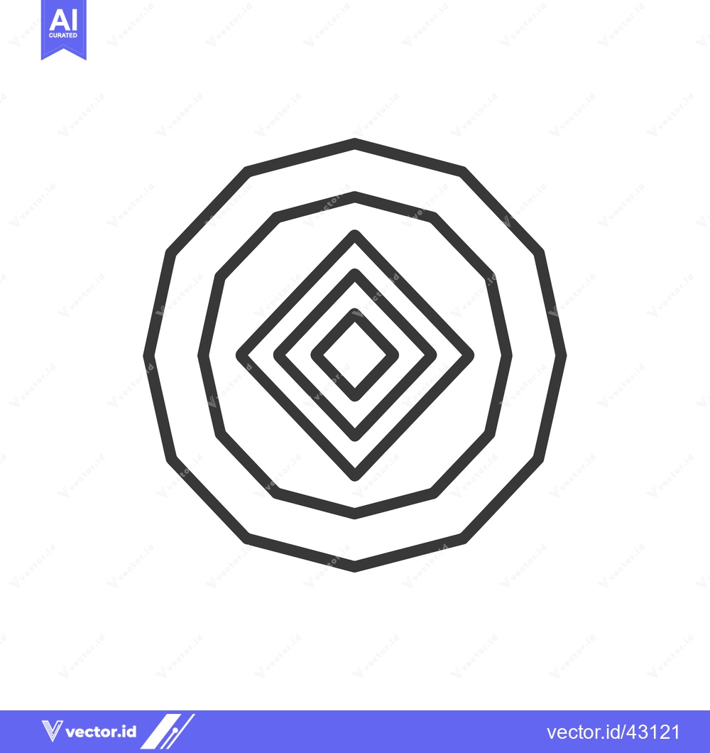 Premium Vector dari Geometric shape with concentric squares and rounded edges