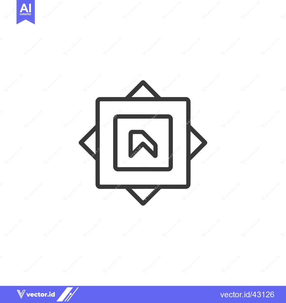 Premium Vector dari Geometric Square with Upward Arrow Inside