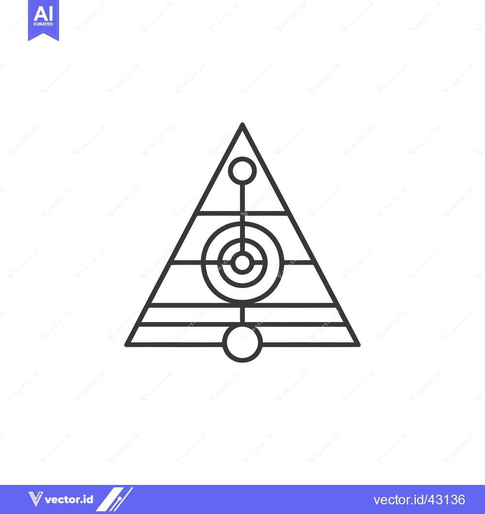 Premium Vector dari Geometric Symbol with a Triangle, Circles, and Lines