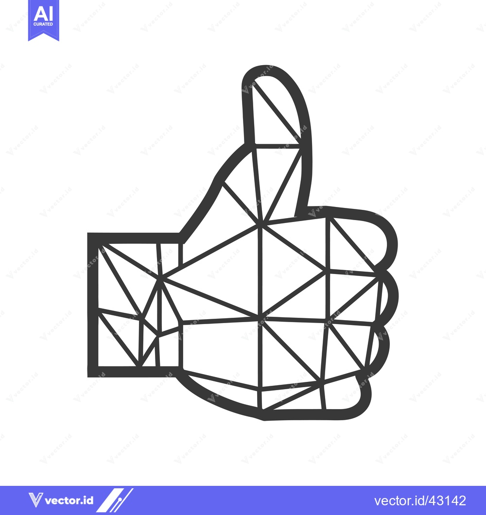 Premium Vector dari Geometric Thumbs Up Hand Gesture