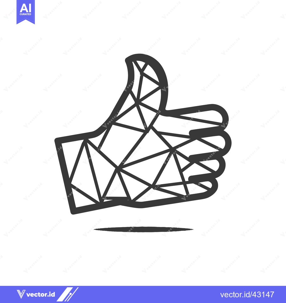 Premium Vector dari Geometric Thumbs Up Icon