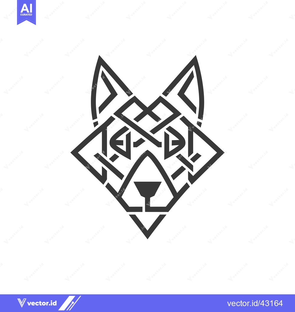 Premium Vector dari Geometric Wolf Head Design