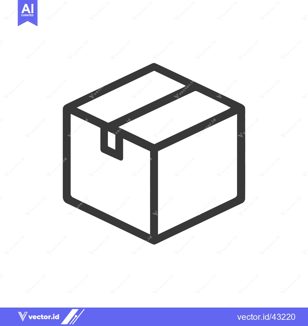 Premium Vector of Isometric Cardboard Box Icon: Minimalist Design for Delivery and Stora