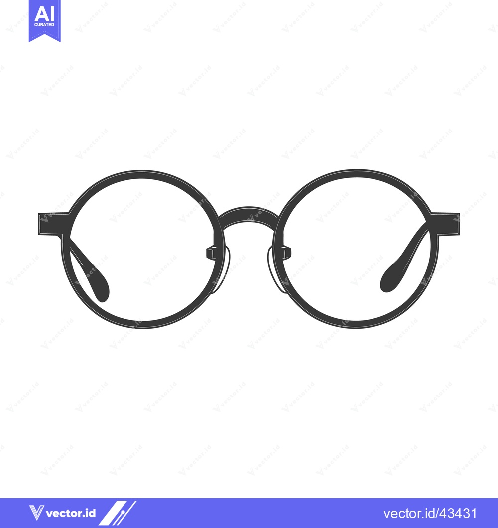 Premium Vector dari A minimalist black framed pair of glasses for vision correction