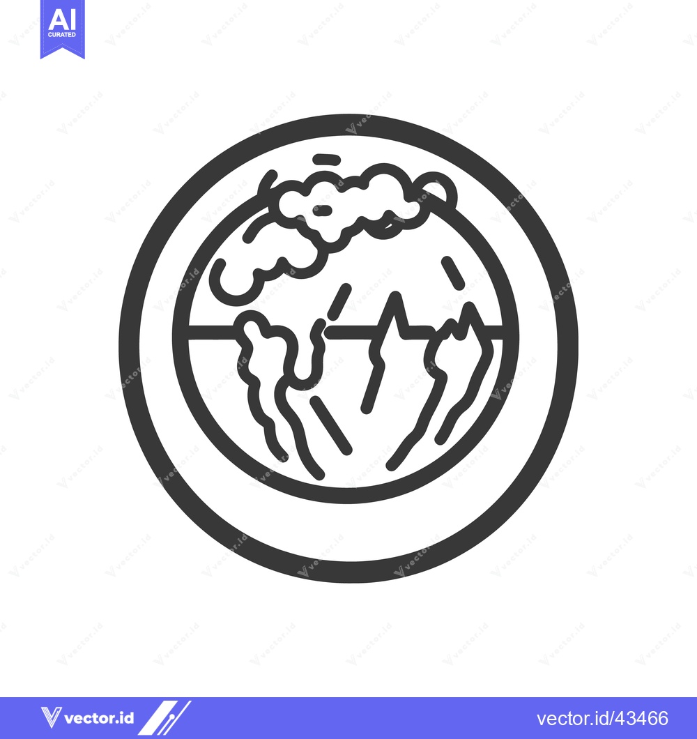 Premium Vector dari A black and white line art depiction of a planet
