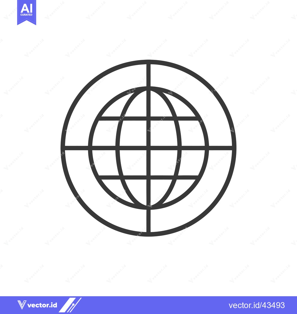 Premium Vector dari Globe within a Circle, Representing Global Connectivity
