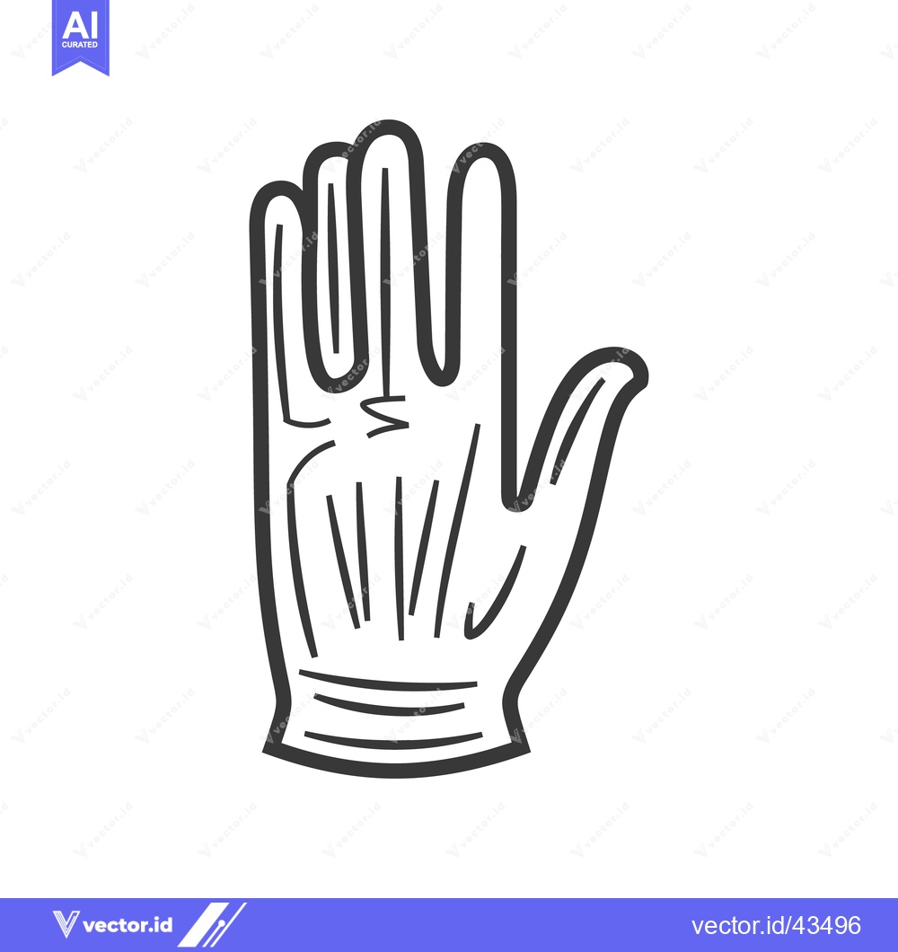 Premium Vector dari A stylized monochrome drawing of a human hand gesture