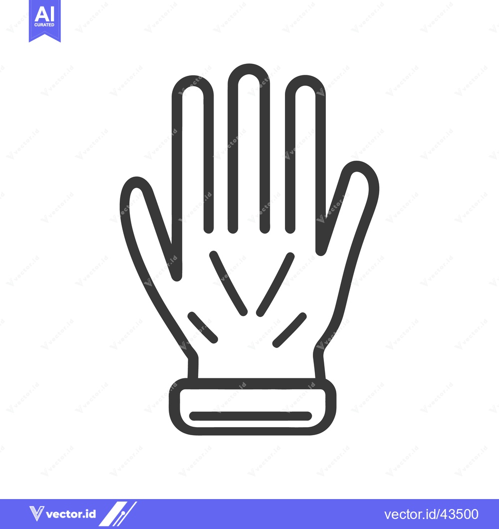 Premium Vector of A stylized black and white icon depicting a human hand