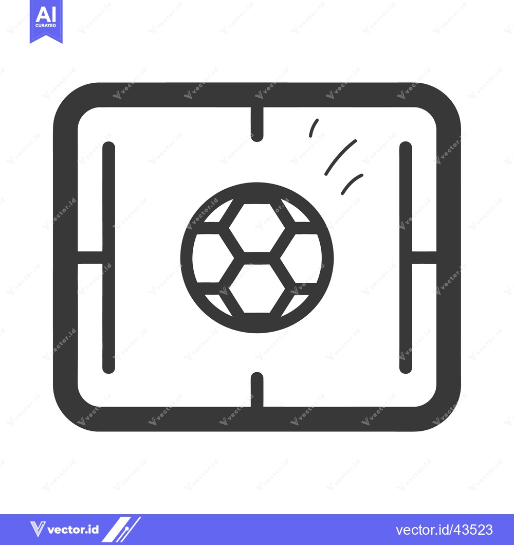 Premium Vector of A soccer ball is moving in the goal during a game