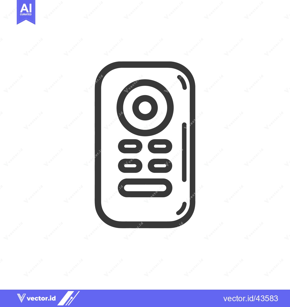 Premium Vector dari Minimalist Remote Control Icon: Modern, Clean Design on White Backgrou