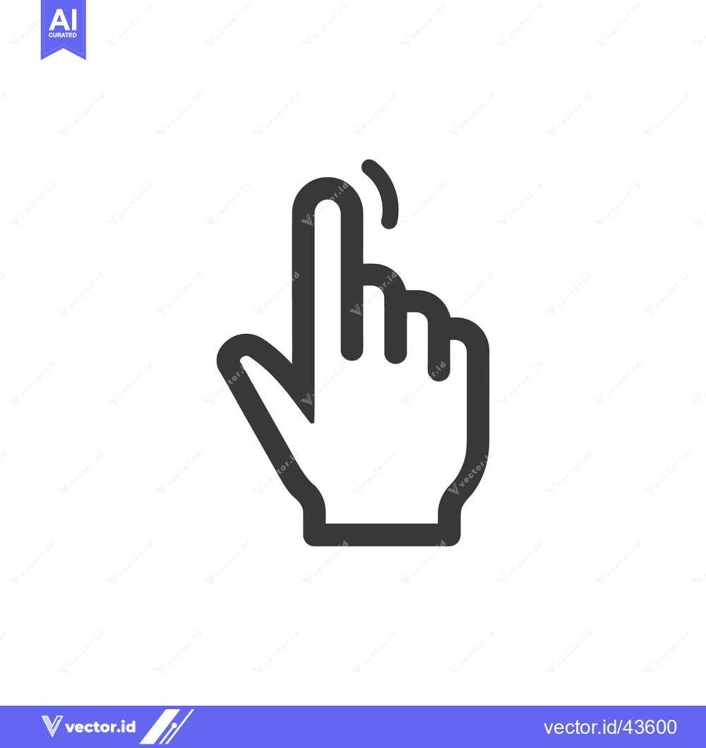 Premium Vector dari Finger Tap Icon: Minimalist Design for Touchscreen Interaction, Dark G