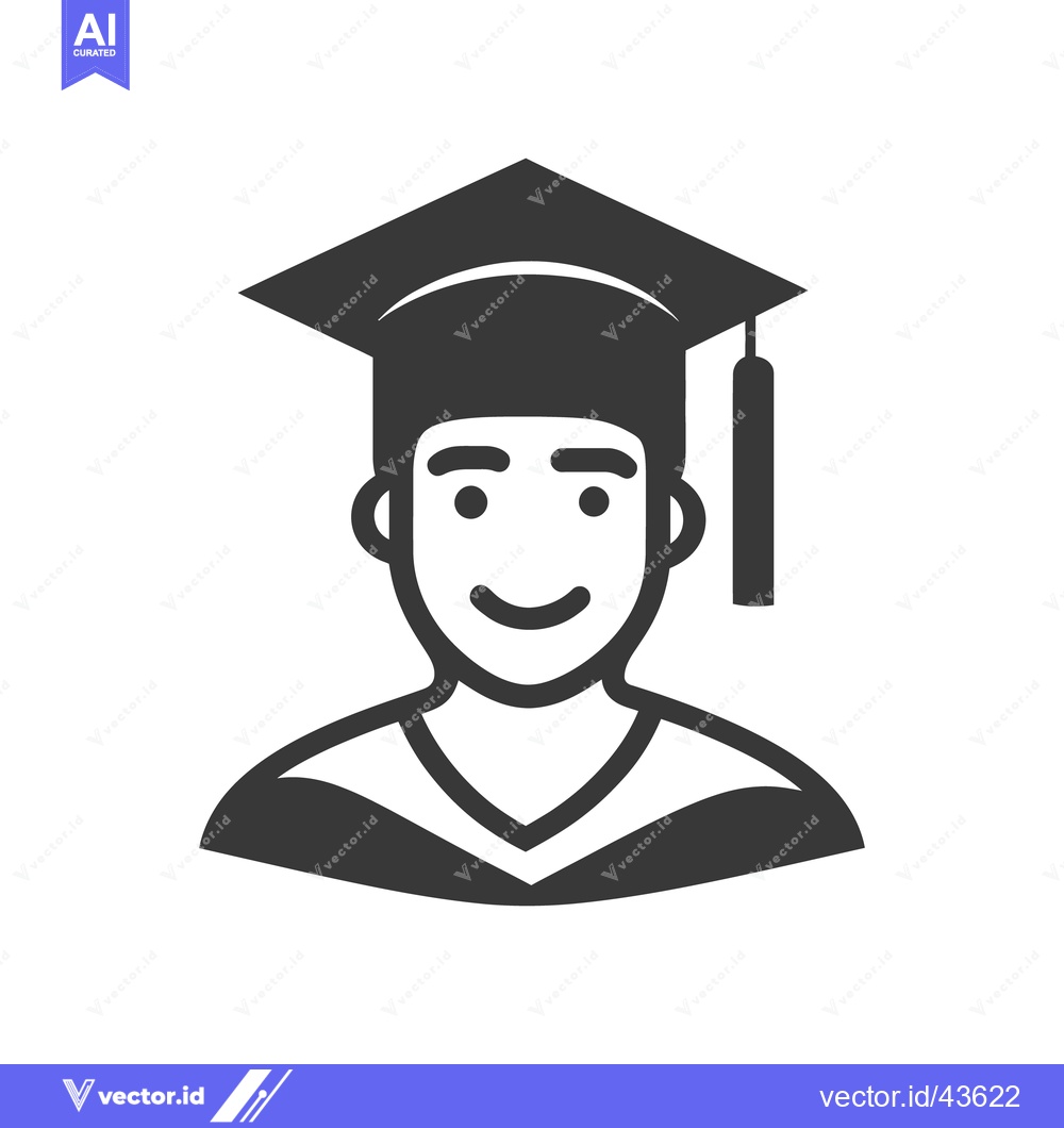 Premium Vector dari An illustration depicting a person wearing academic graduation attire