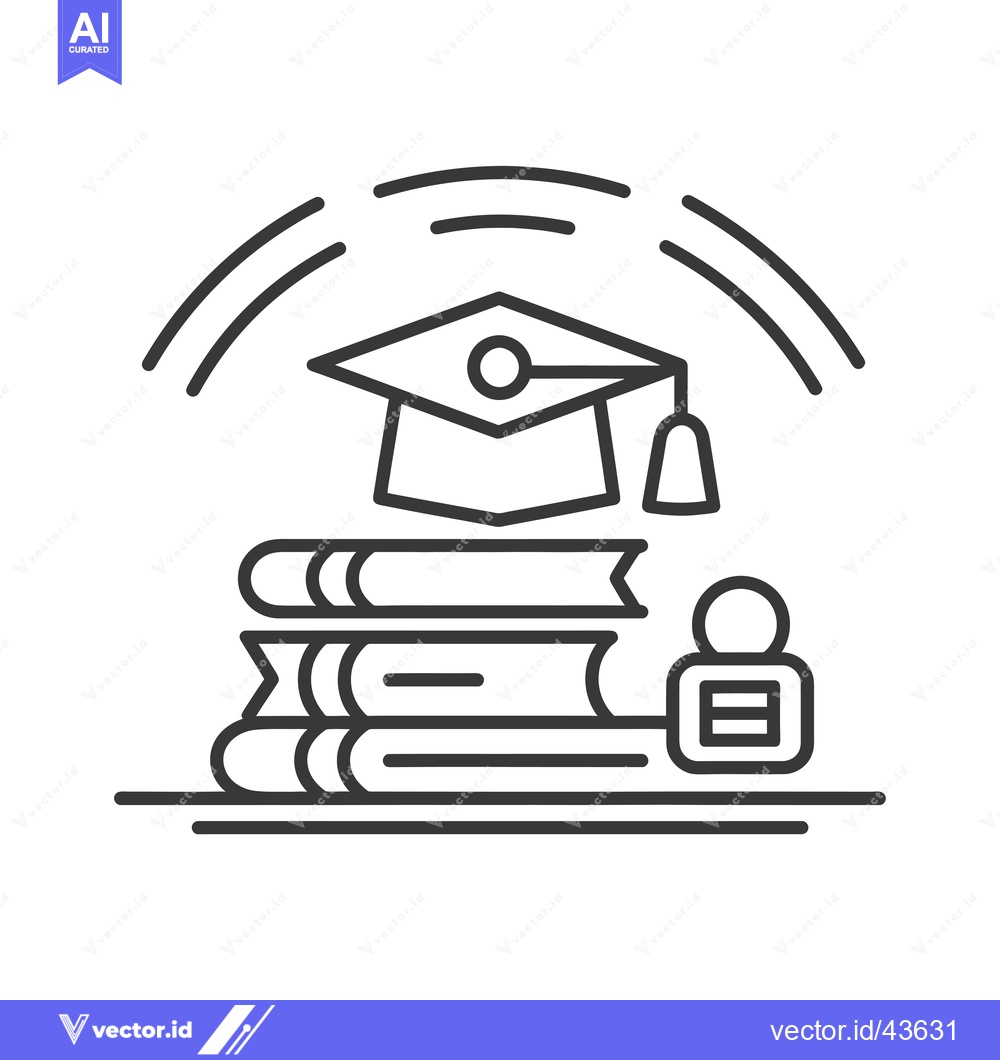 Premium Vector dari Graduation Cap, Books, and Diploma Icon