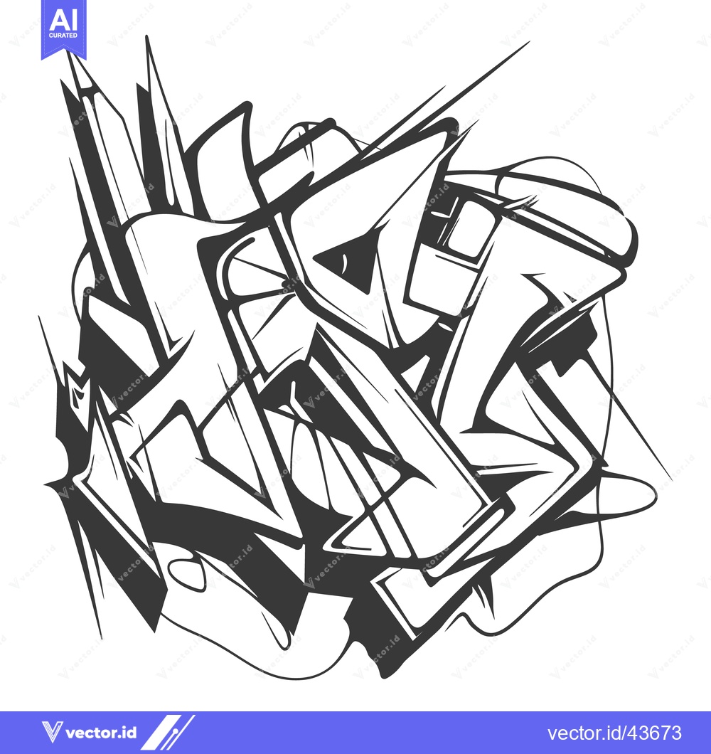 Premium Vector of Complex abstract urban style artwork with sharp lines and angles
