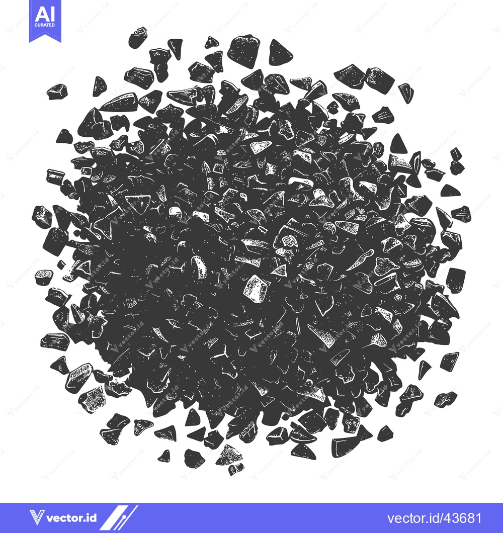 Premium Vector dari A Cluster of Irregularly Shaped Dark Grey Stones