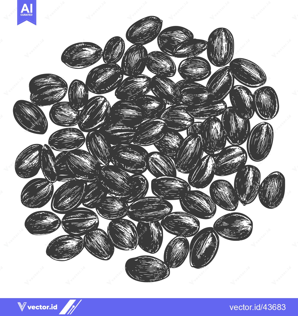 Premium Vector dari A scattering of dark roasted coffee beans