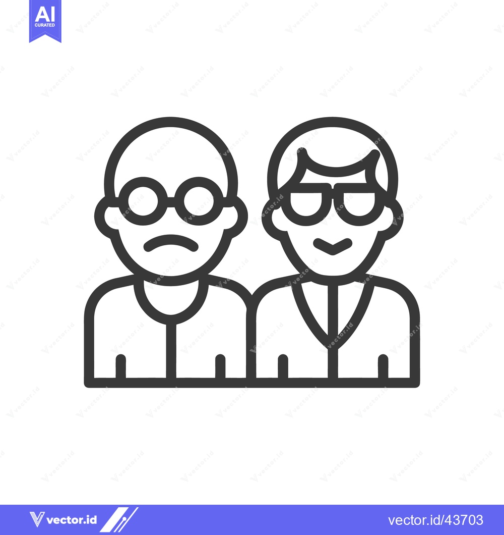 Premium Vector dari Two human figures sharing a visual representation of different emotion